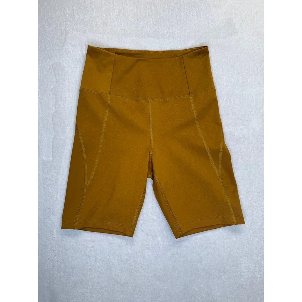 Girlfriend Collective Bike Shorts Womens S‎ Ochre Mustard Good Condition